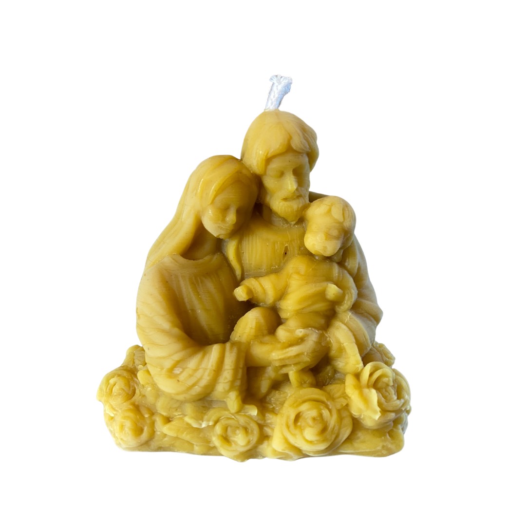 Bougie Sainte Famille en cire d’abeille