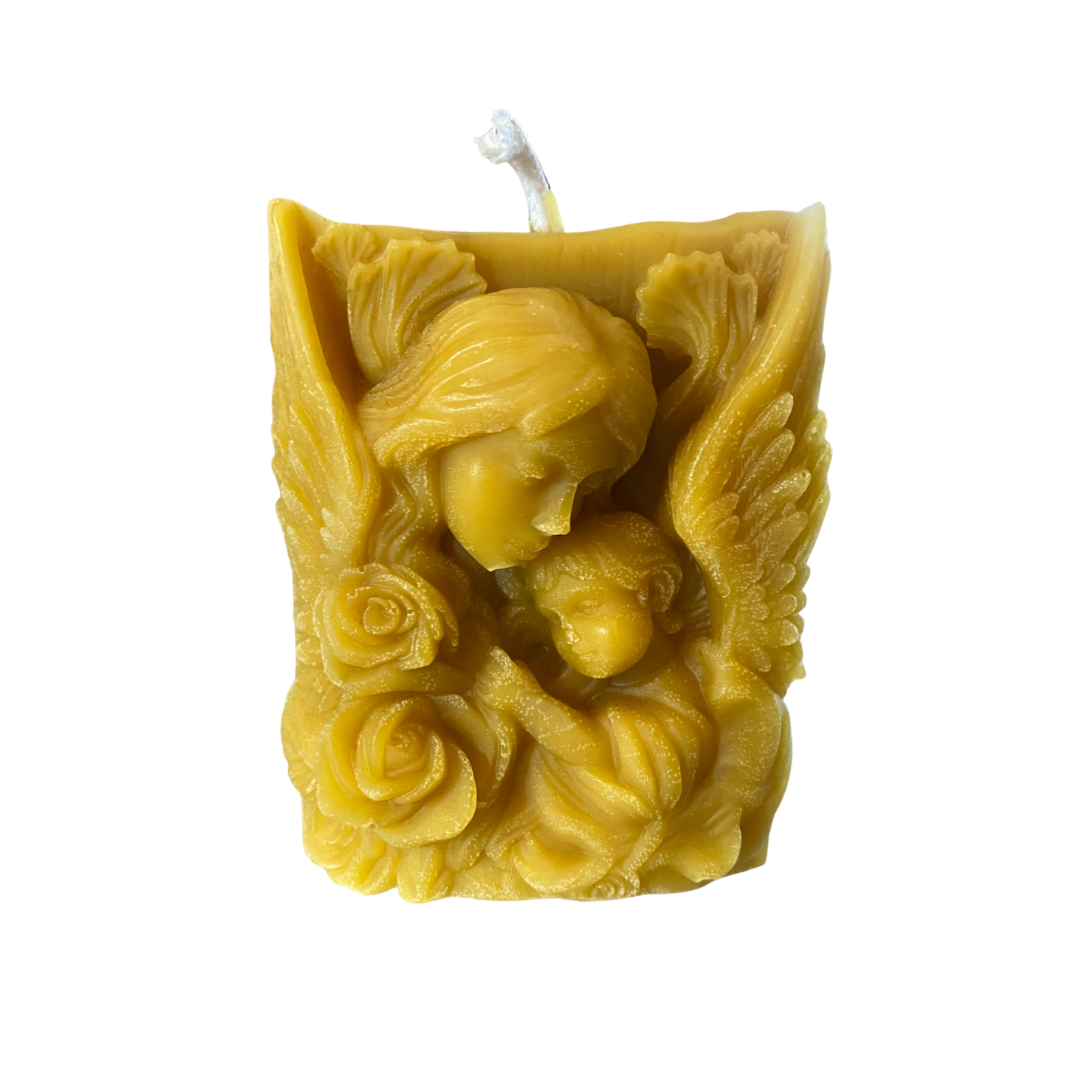 Bougie ange en cire d’abeille