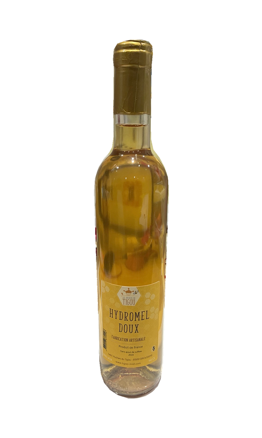 Hydromel doux artisanal Les Ruchers du Tigou – 50 cl