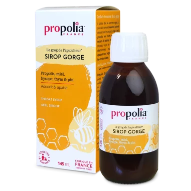 Sirop gorge Propolia au miel et à la propolis – 145 ml