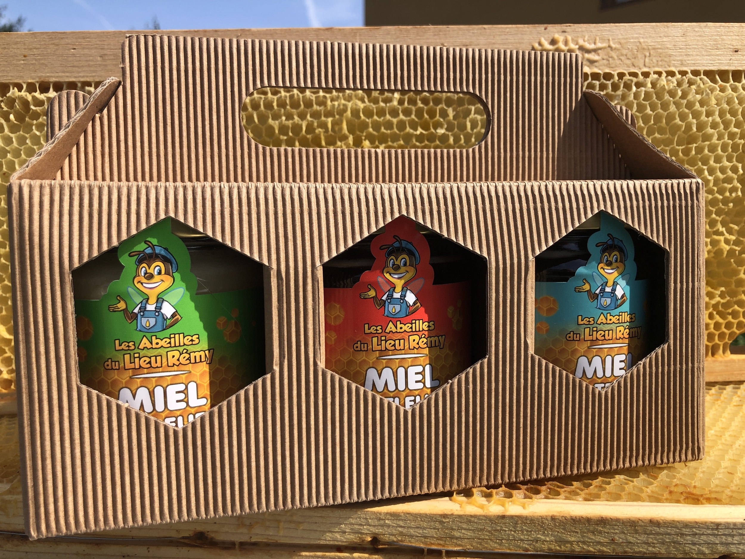Coffret trois pots de Miel de 250 g