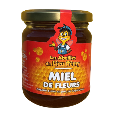 pot de miel d'été 250g les abeilles du lieu rémy