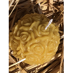 Bougies forme de rose en cire d’abeille naturelle