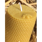 Bougie cylindre en cire d’abeille naturelle