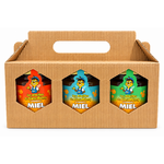 Coffret de trois miels du Cotentin : printemps, été et trèfle, 3 pots de 250 g
