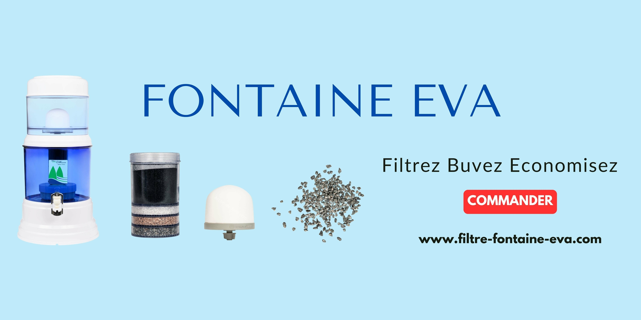 Filtre Fontaine EVA : Eau Purifiée par Filtration Avancée
