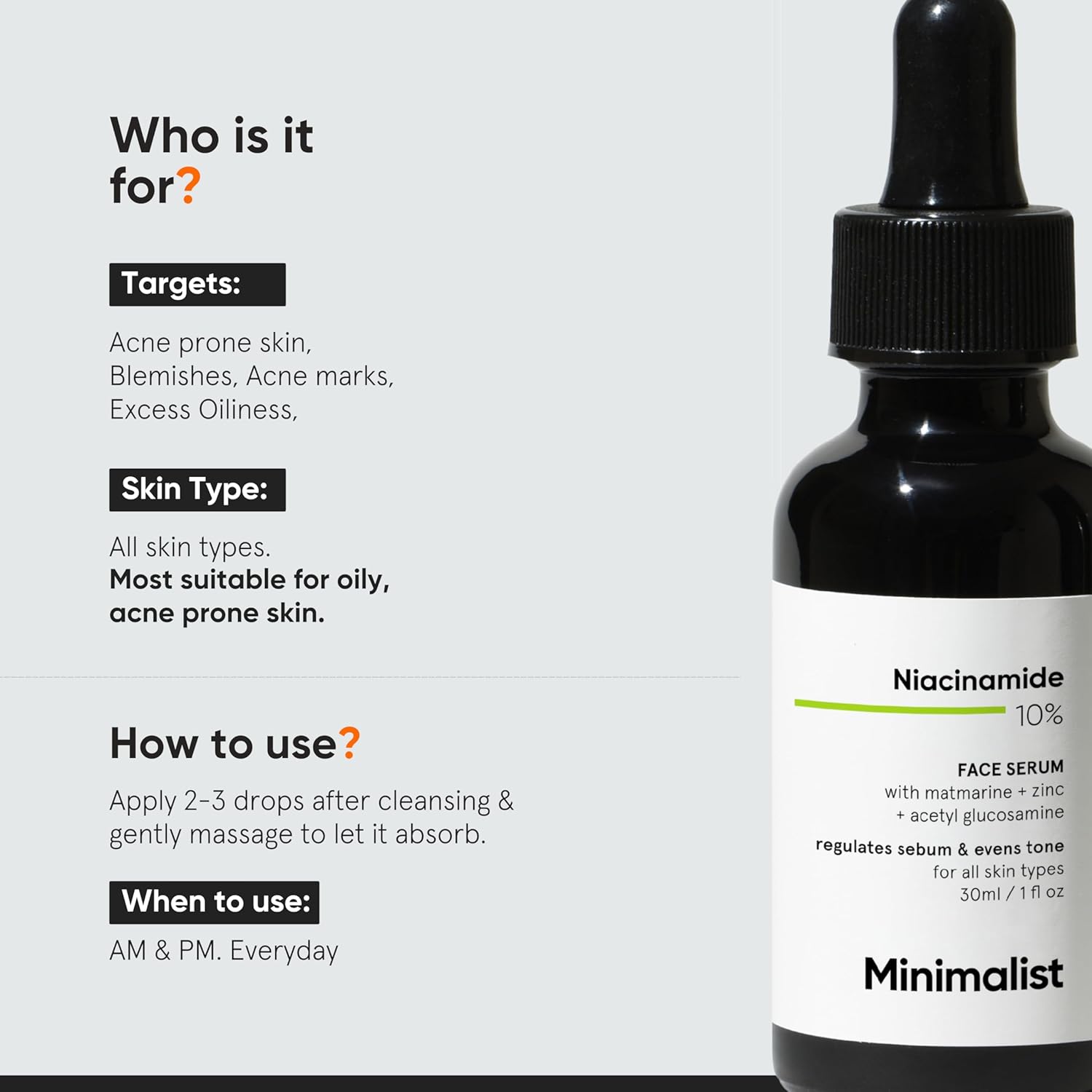 Sérum Niacinamide Minimalist 3