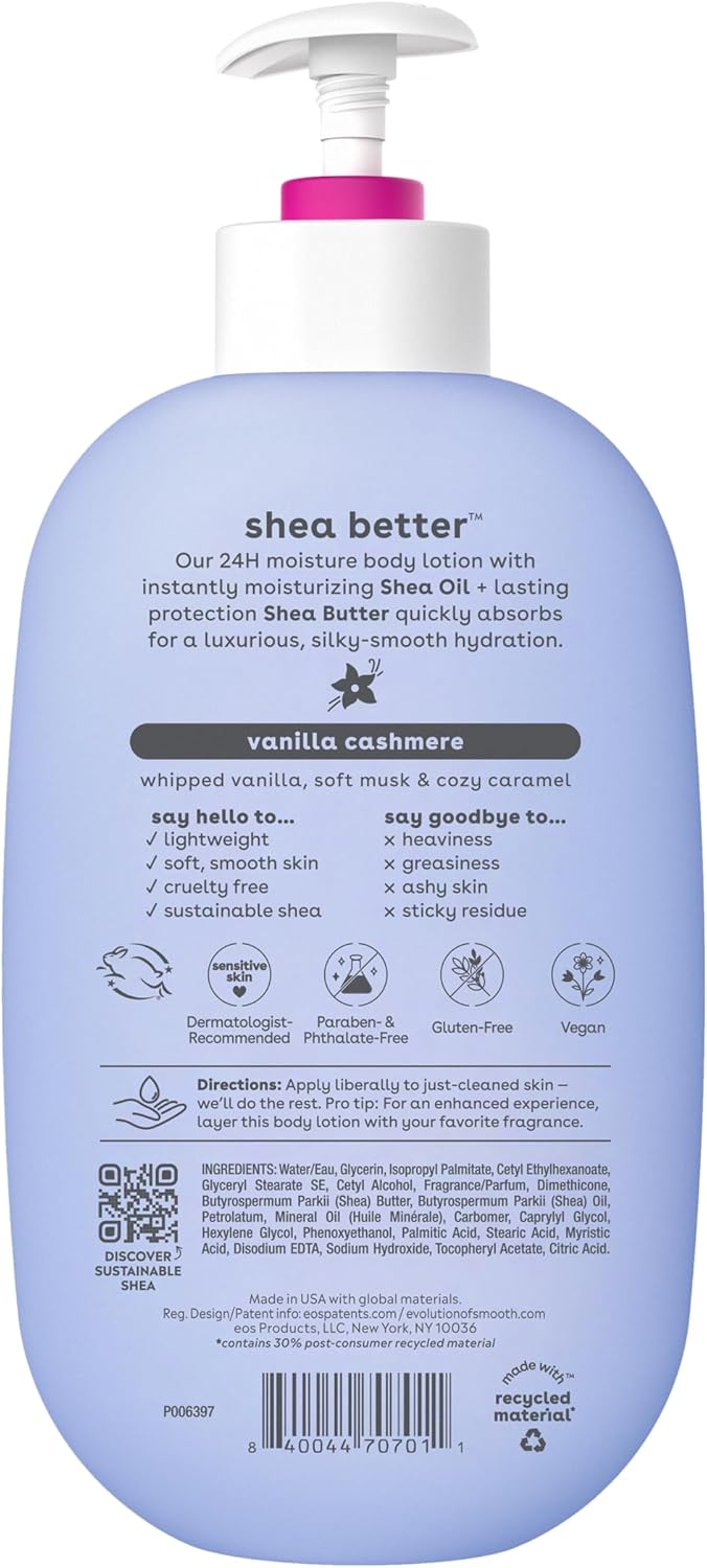 Lait corps eos vanilla cashmere 8