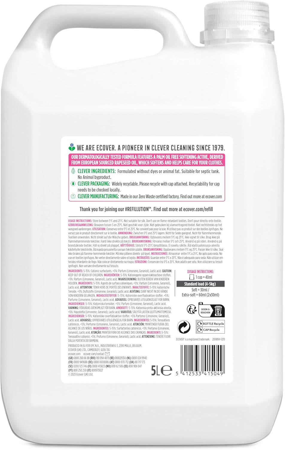 Adoucissant Ecover Fleurs Pommier 2