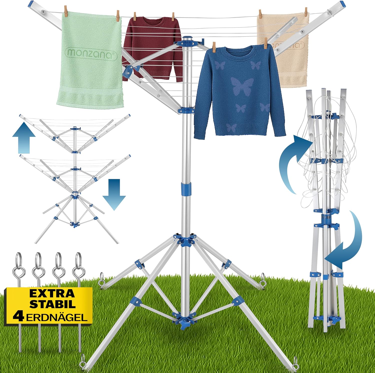 monzana étendoir linge pliable 3