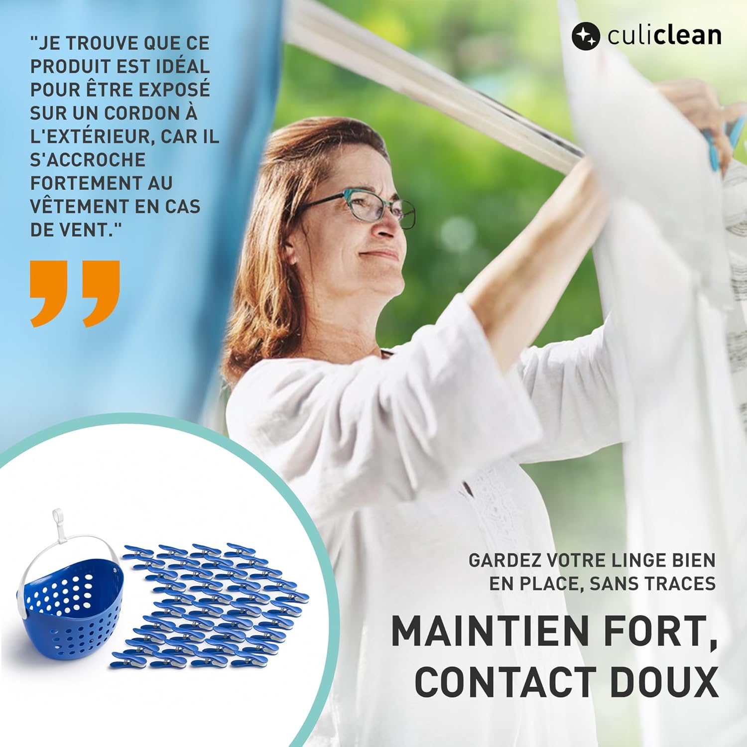 culiclean pinces linge panier 3