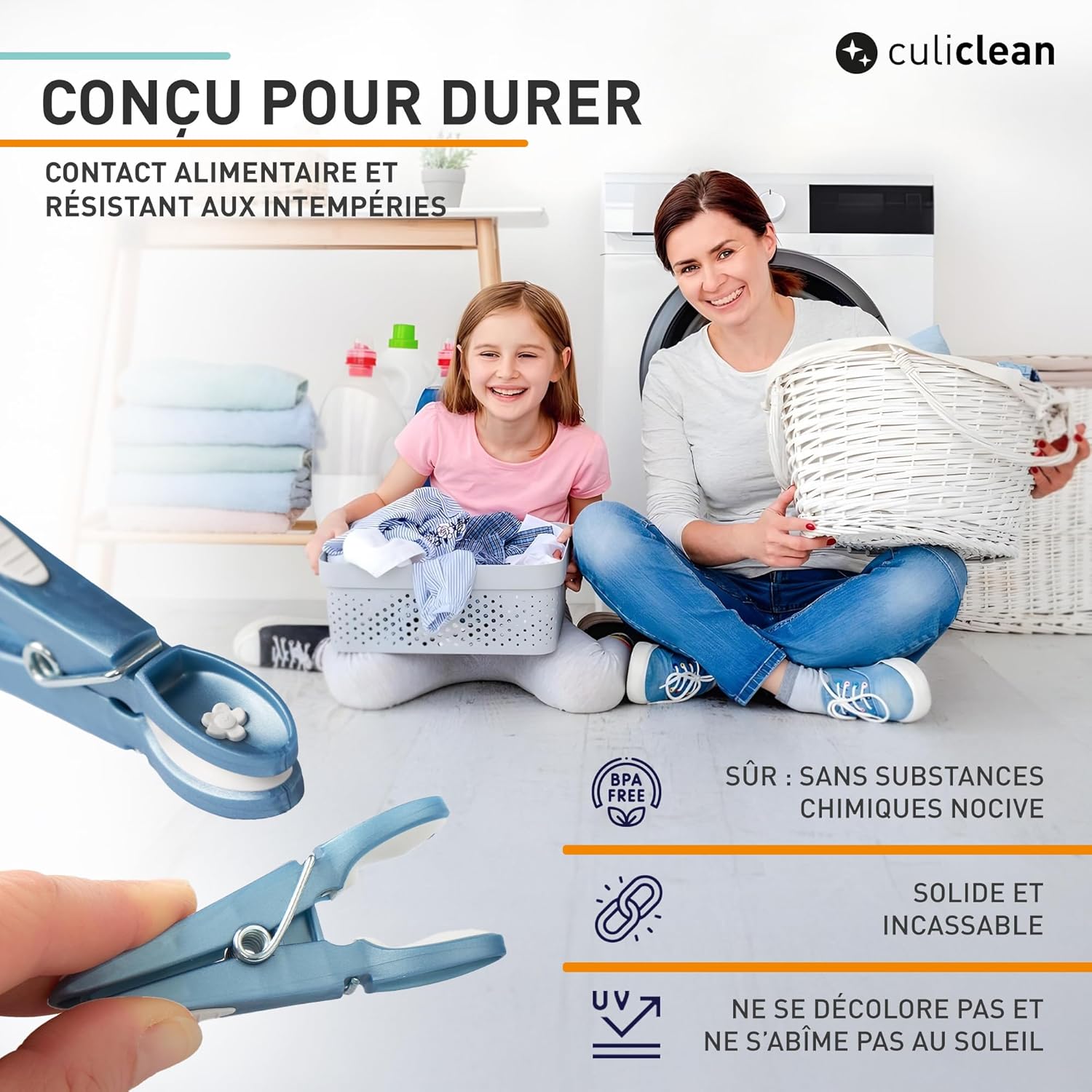 Culiclean Pinces à Linge Fleur 5