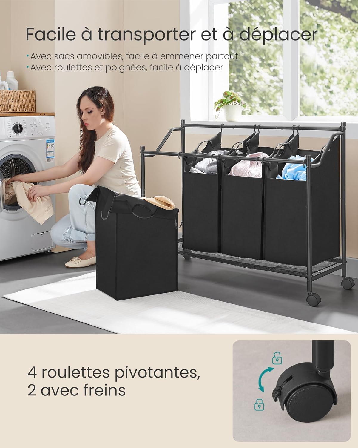 SONGMICS Chariot à Linge 5