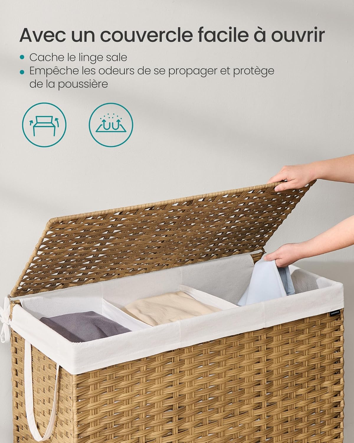 SONGMICS Panier Linge Rotin 3