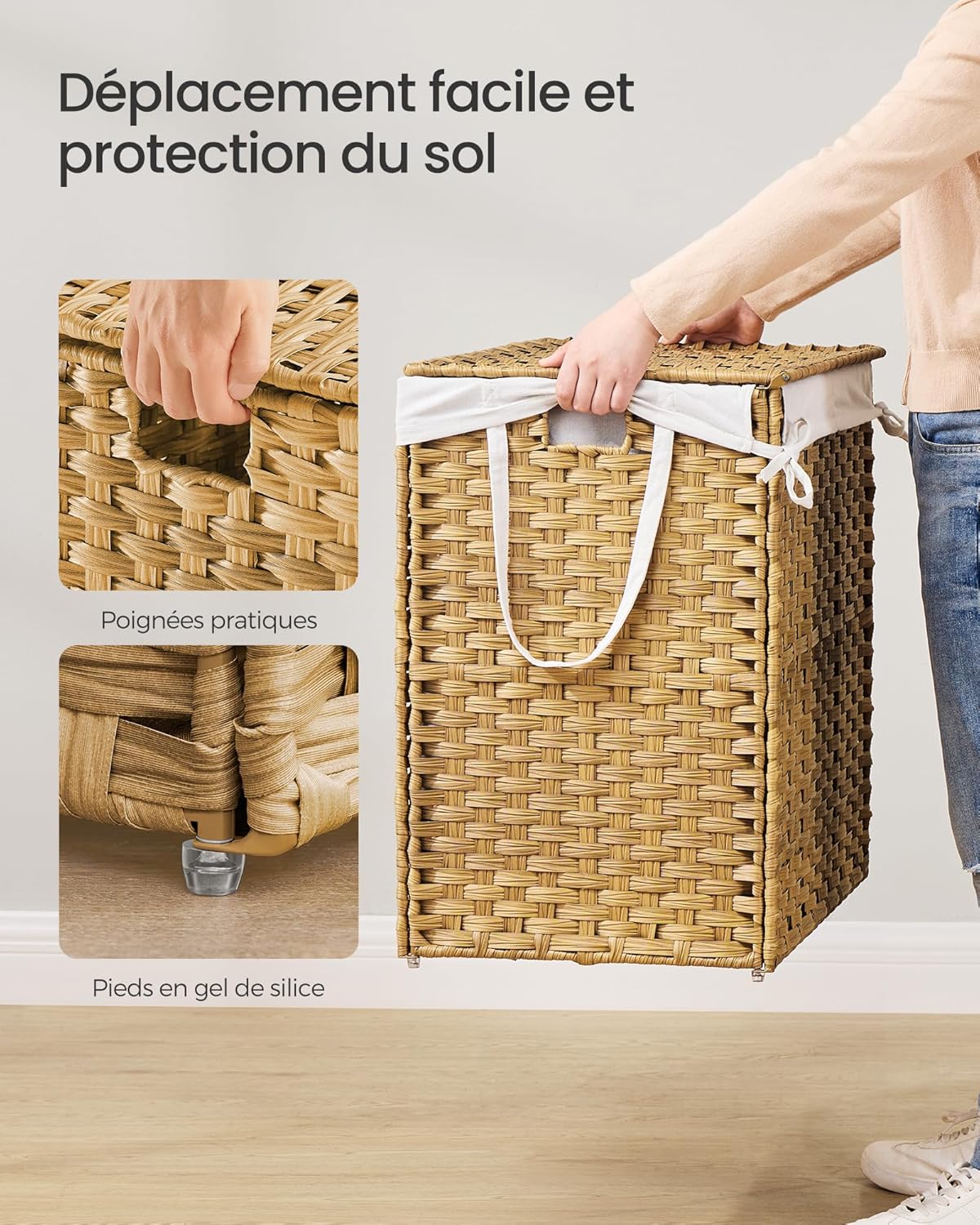 SONGMICS Panier Linge Rotin 4