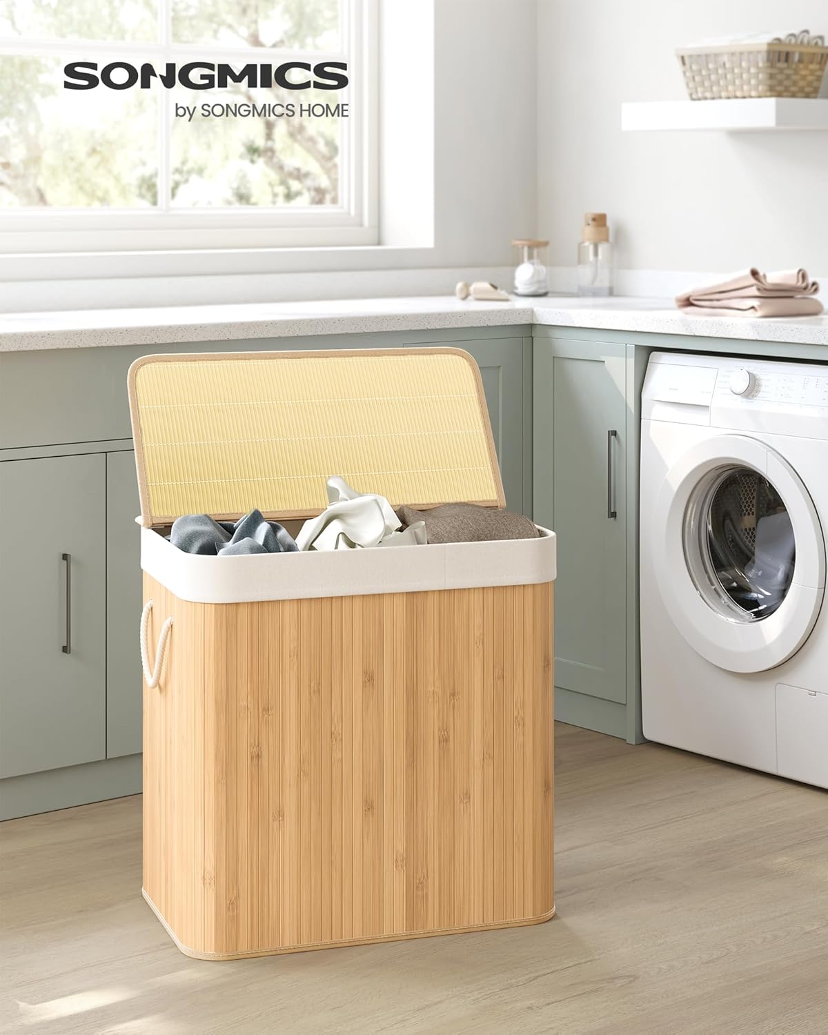 SONGMICS Panier Linge Bambou 2