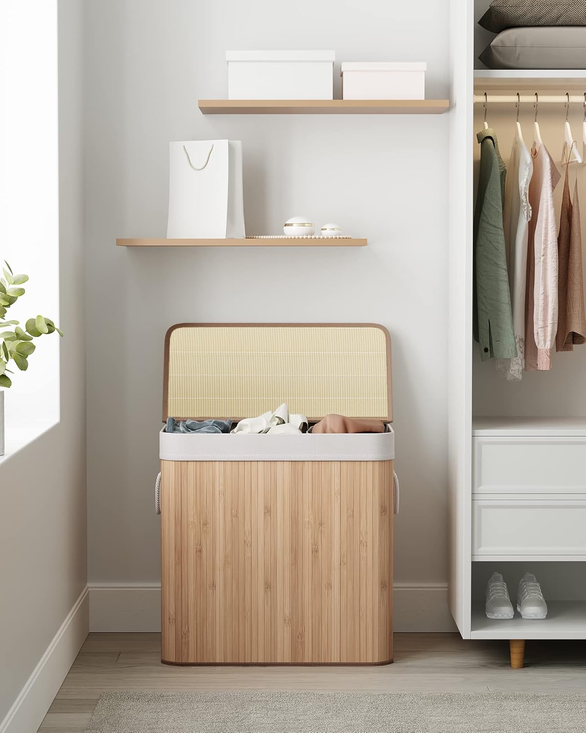 SONGMICS Panier Linge Bambou 9