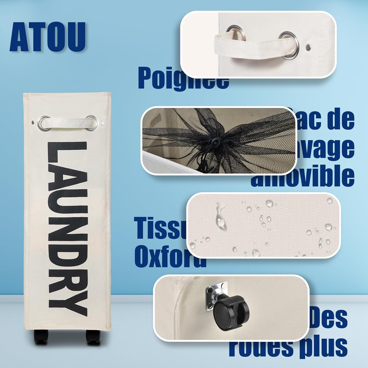 Caroeas Panier à Linge Étroit 5