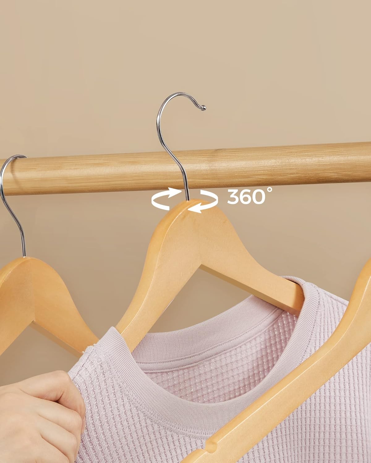 SONGMICS Cintres en Bois dÉrable 9