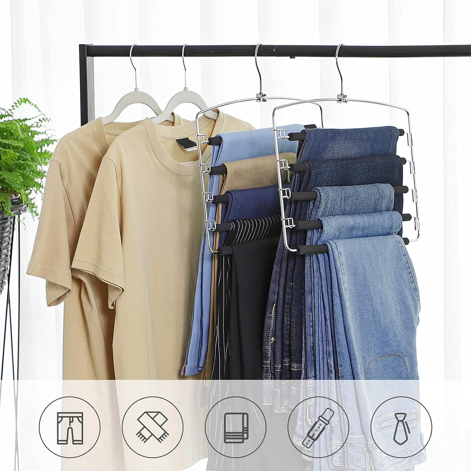 songmics cintre pantalon multiple 2