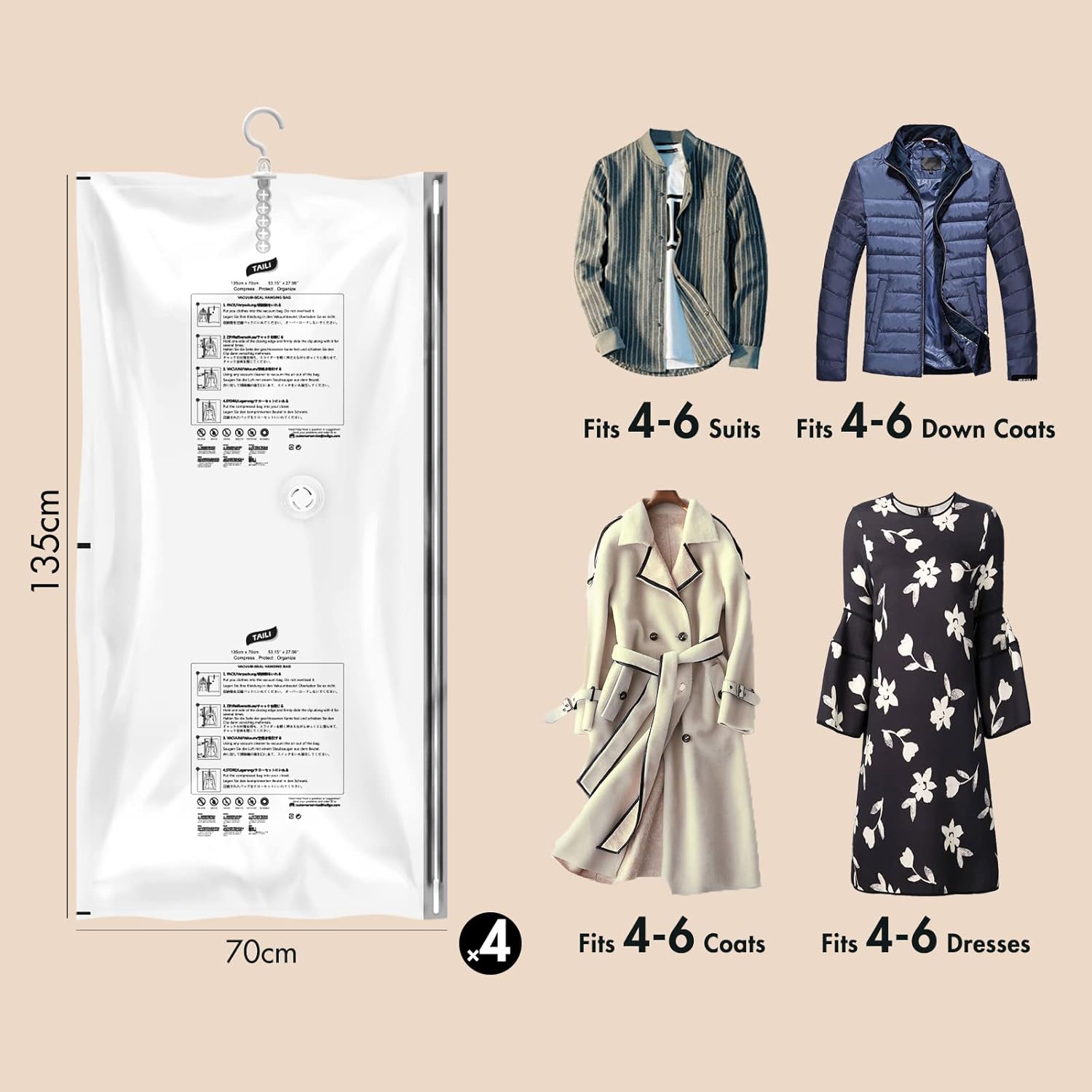 sac de rangement sous vide suspendu 4