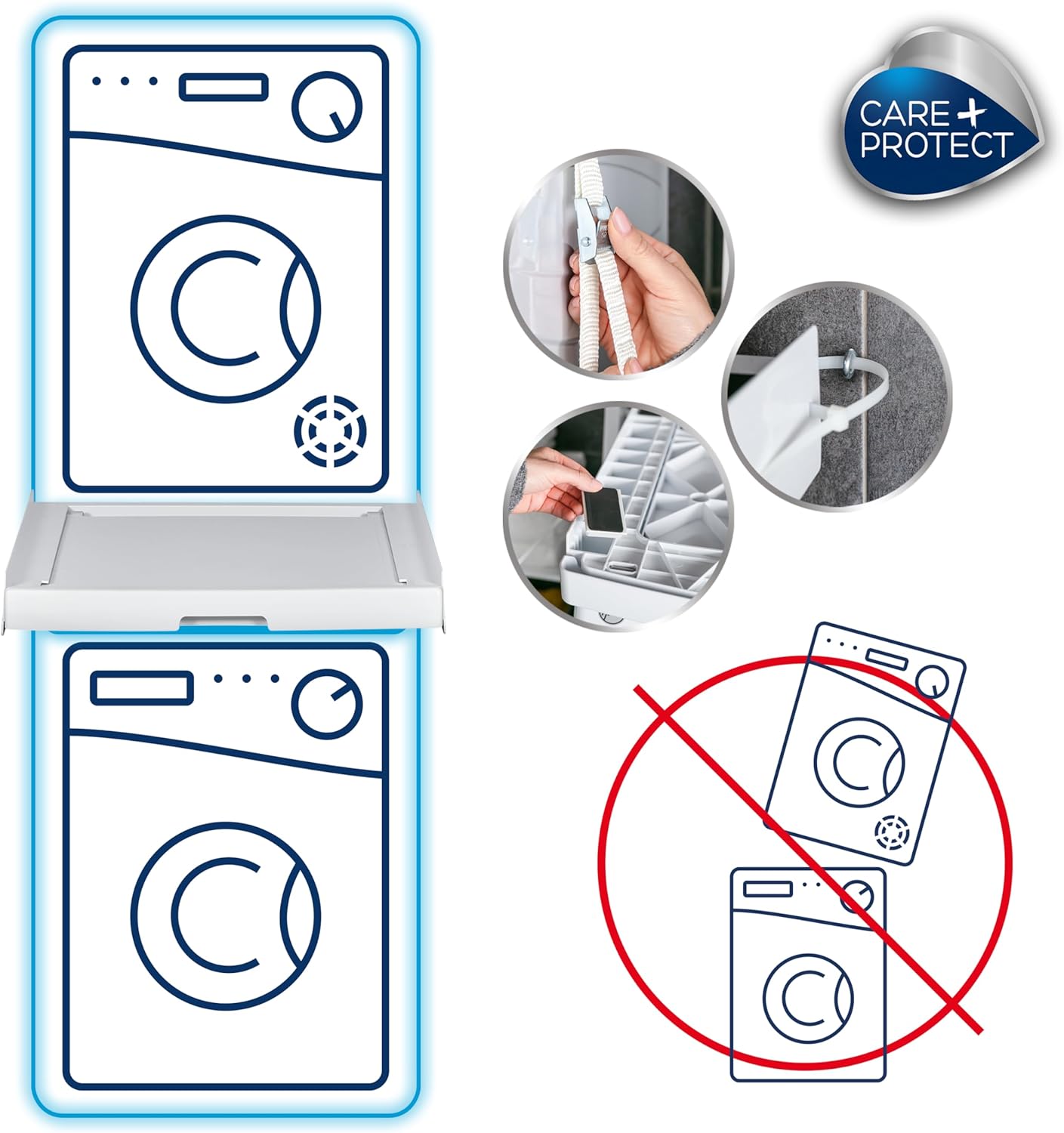 kit de superposition lave-linge sèche-linge 4