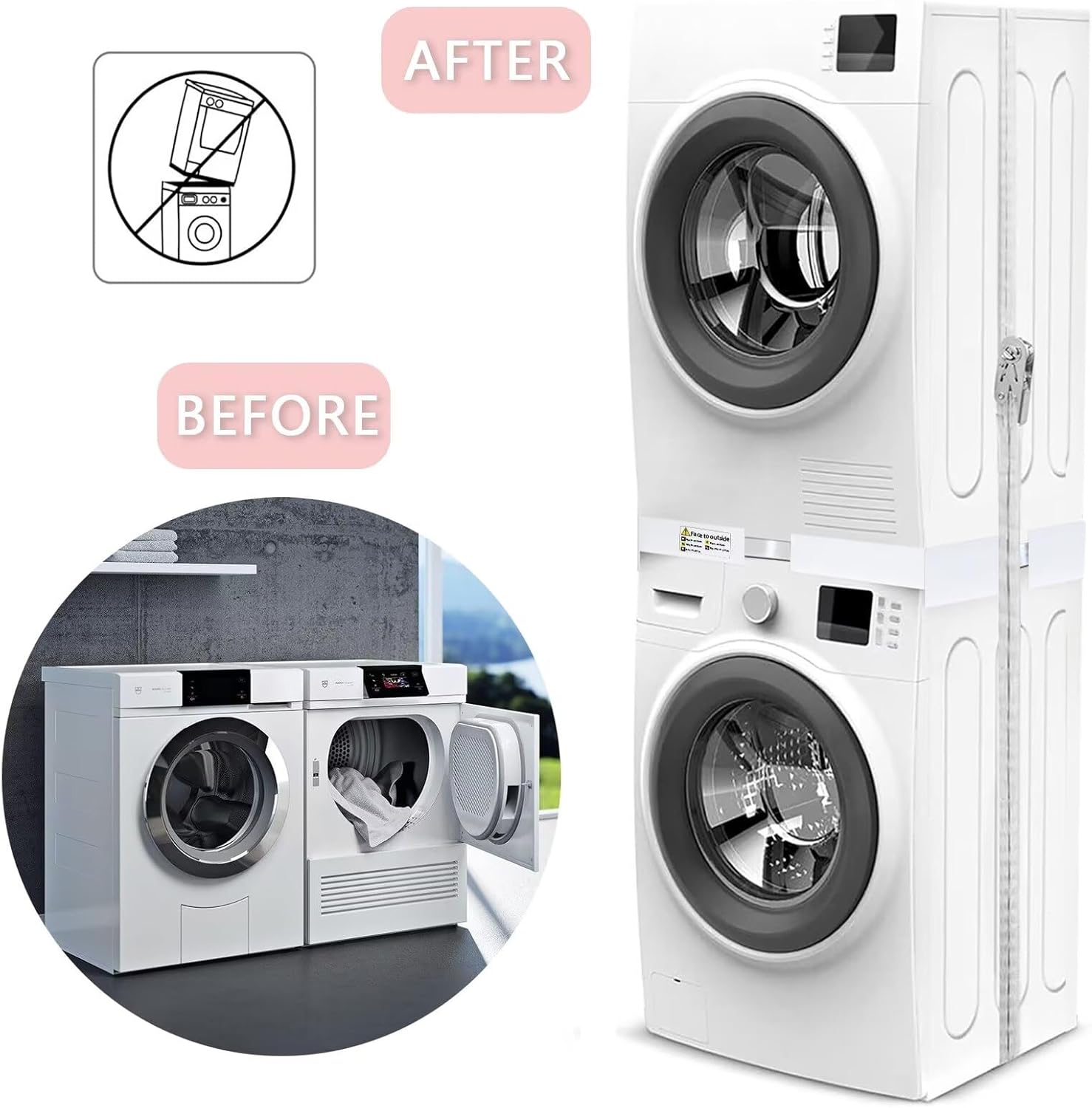 kit de superposition lave-linge sèche-linge 3