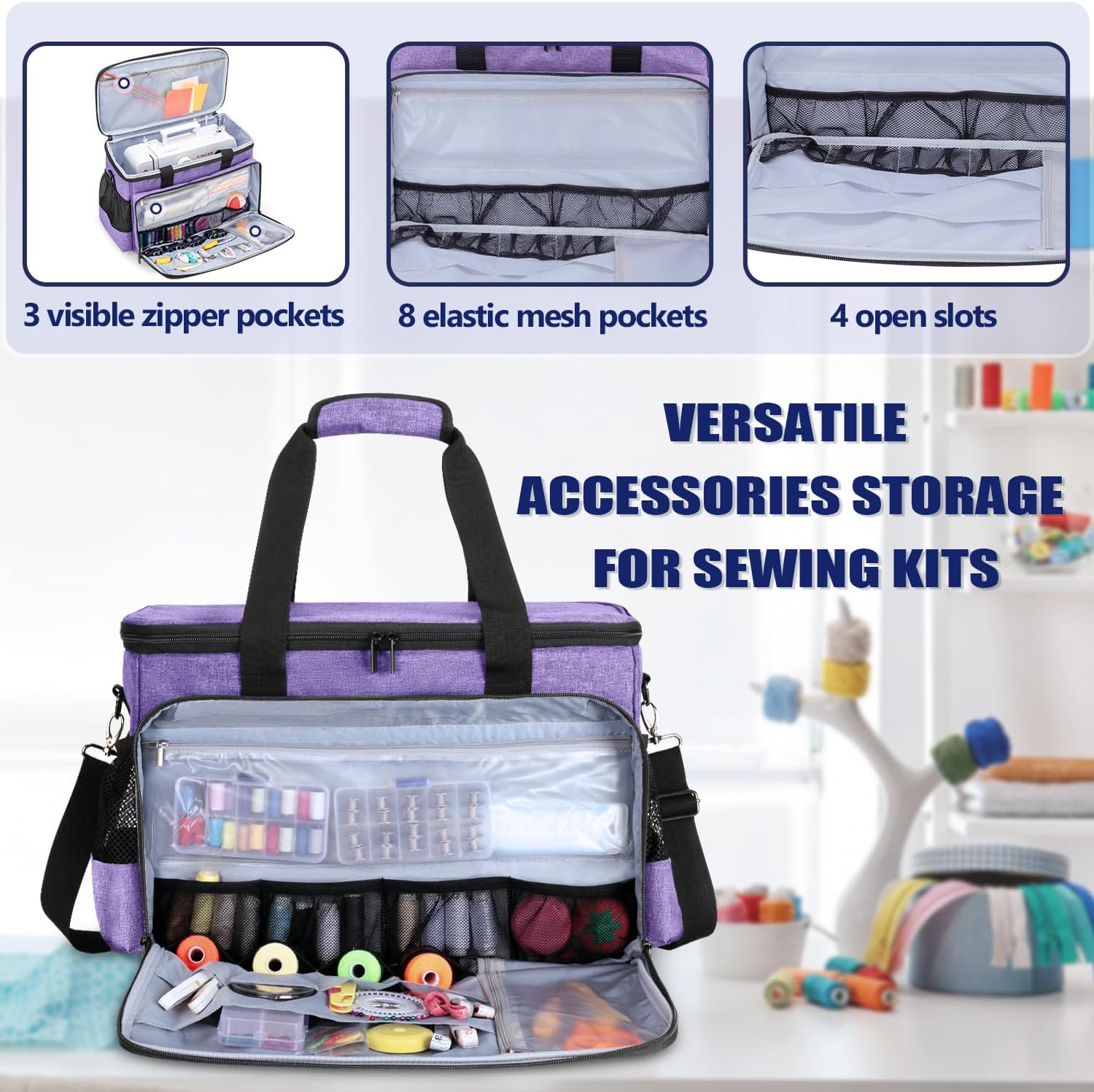 sac machine à coudre violet 3