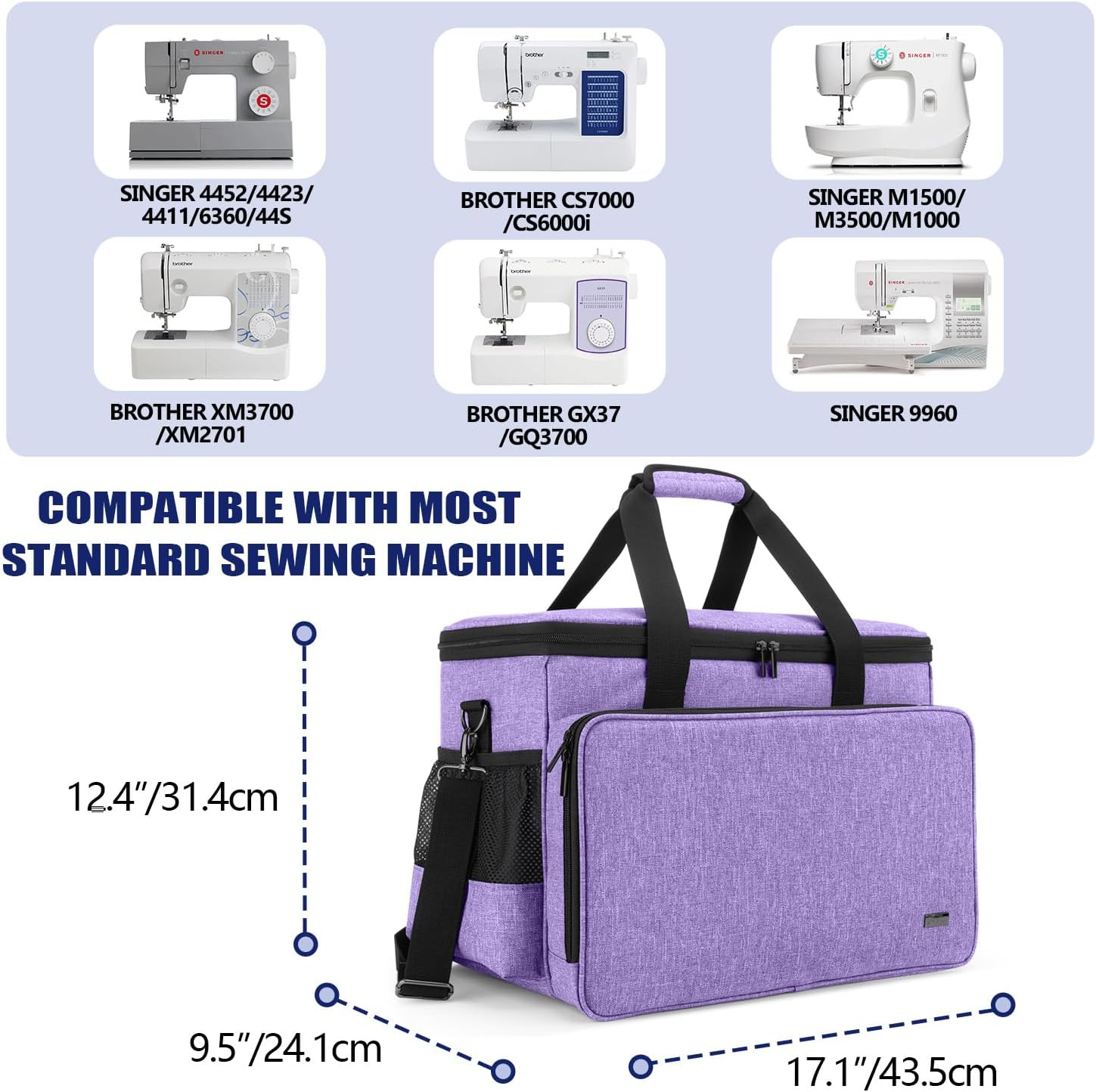sac machine à coudre violet 5