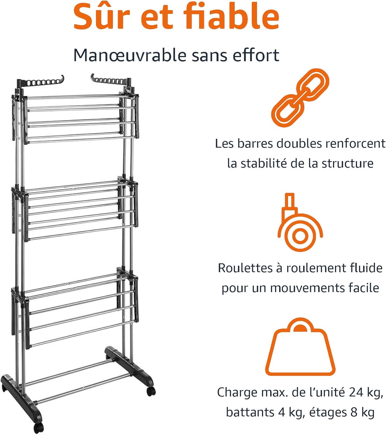 étendoir à linge Amazon basics 2