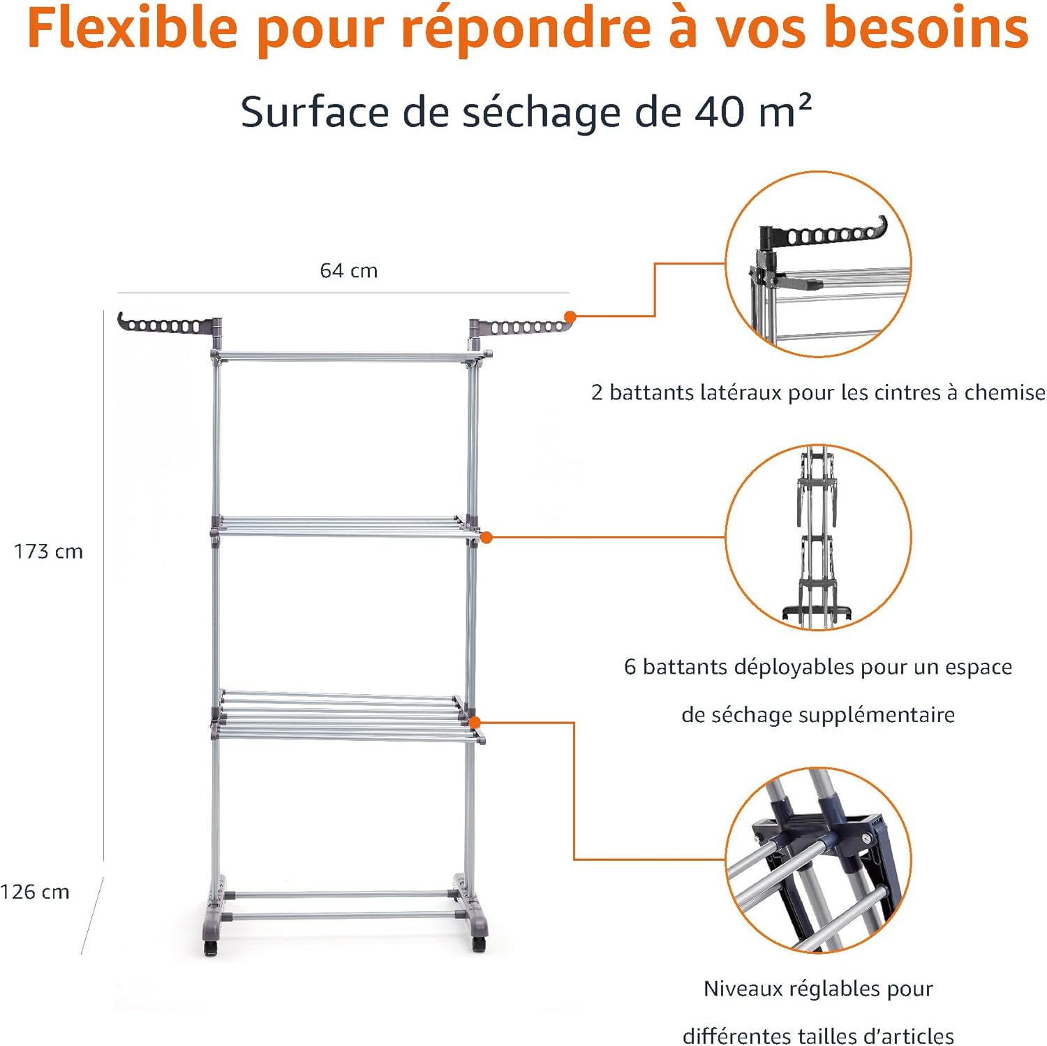 étendoir à linge Amazon basics 3