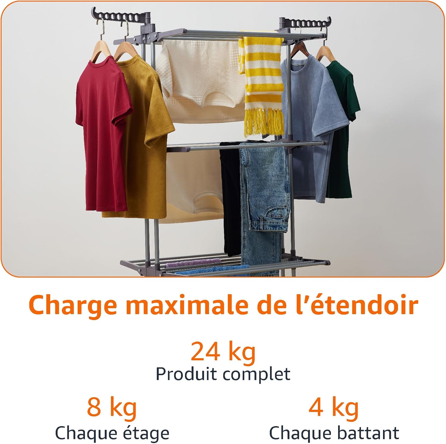 étendoir à linge Amazon basics 5