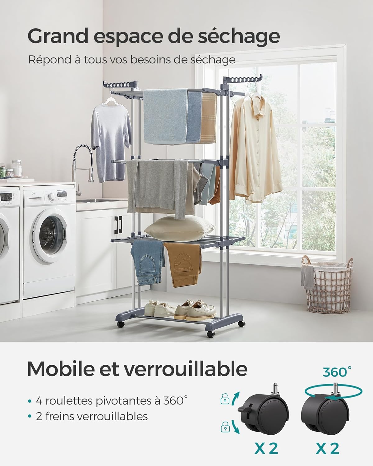 étendoir à linge SONGMICS 3
