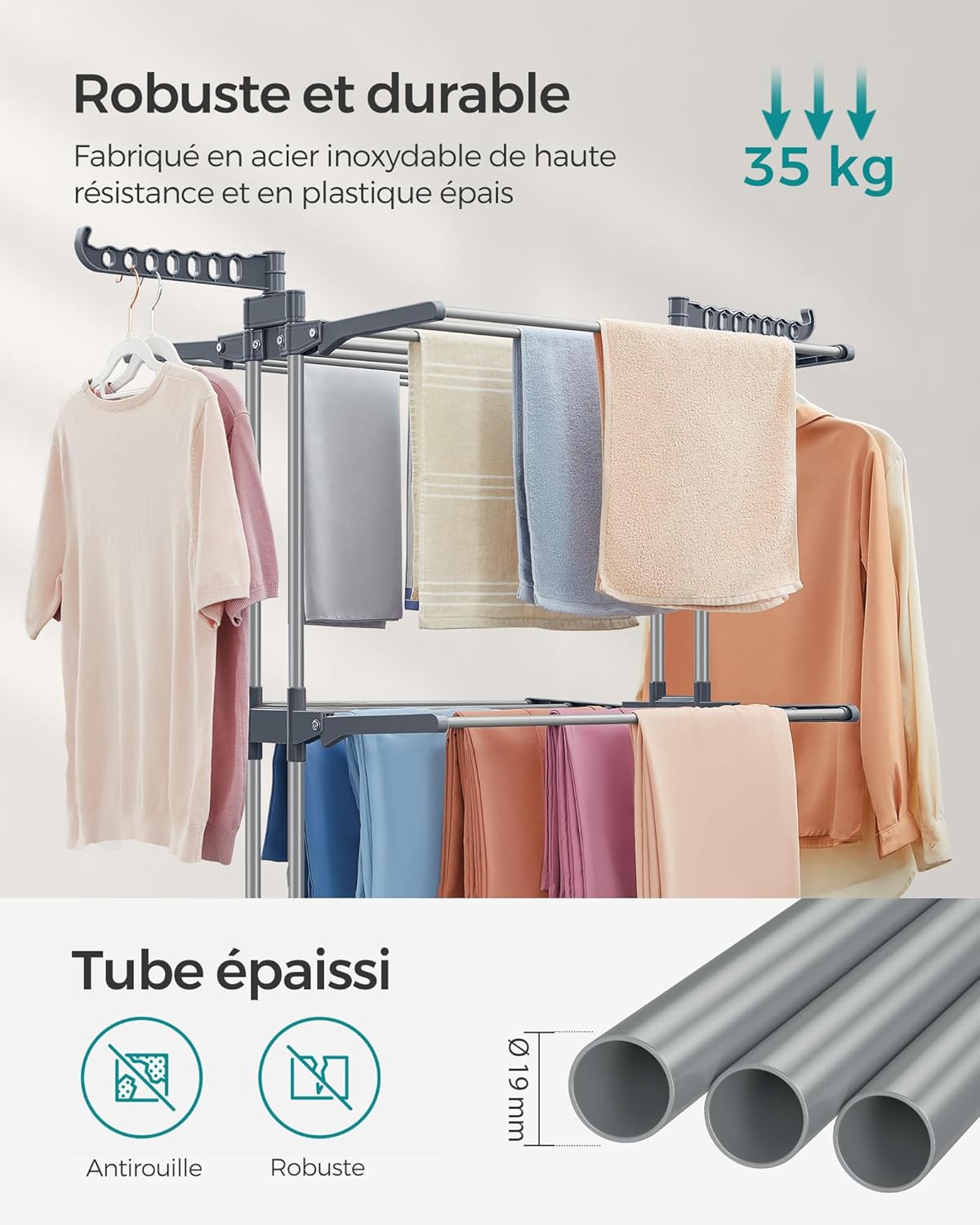 étendoir à linge SONGMICS 4
