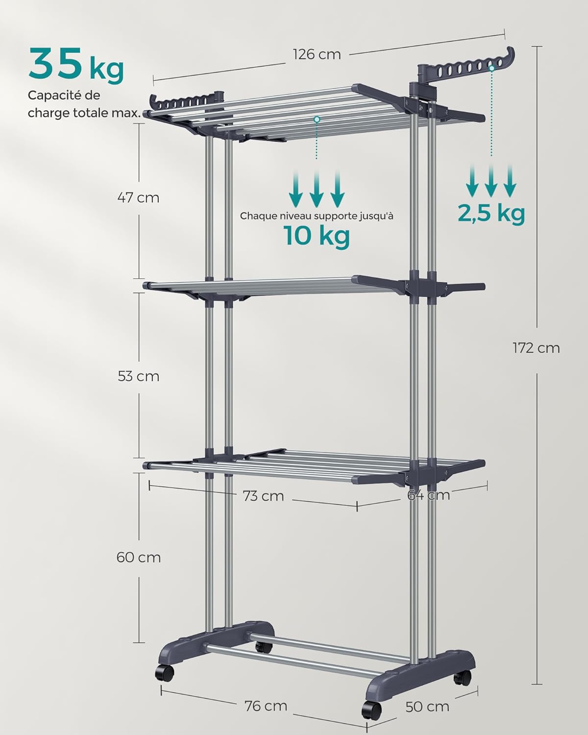 étendoir à linge SONGMICS 6