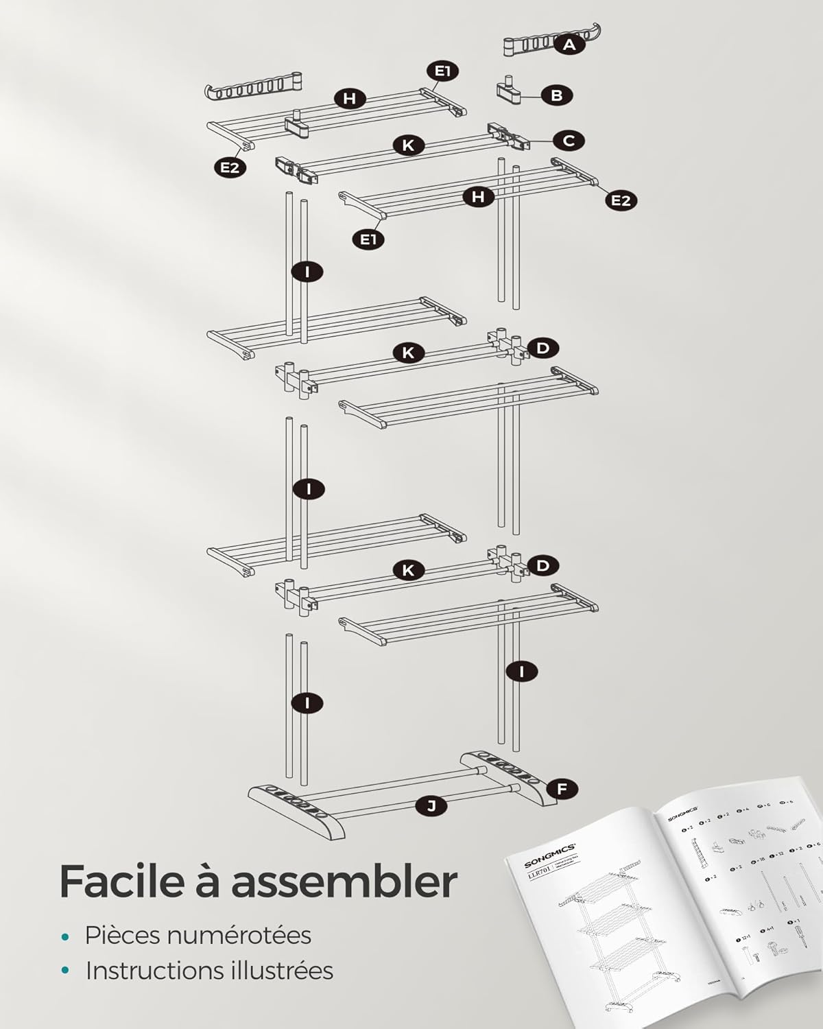 étendoir à linge SONGMICS 8
