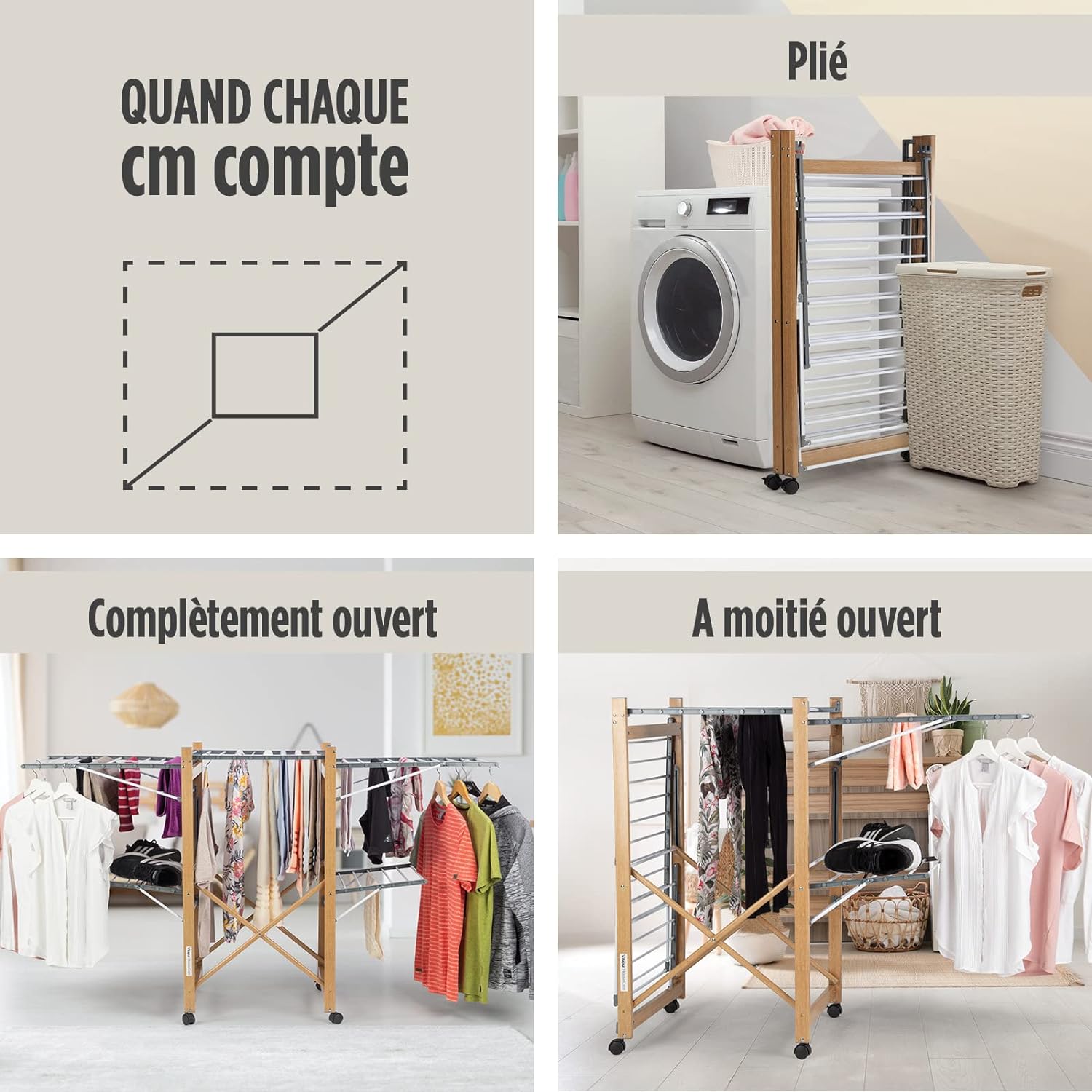Étendoir à linge bois Vitapur Airprestige 5