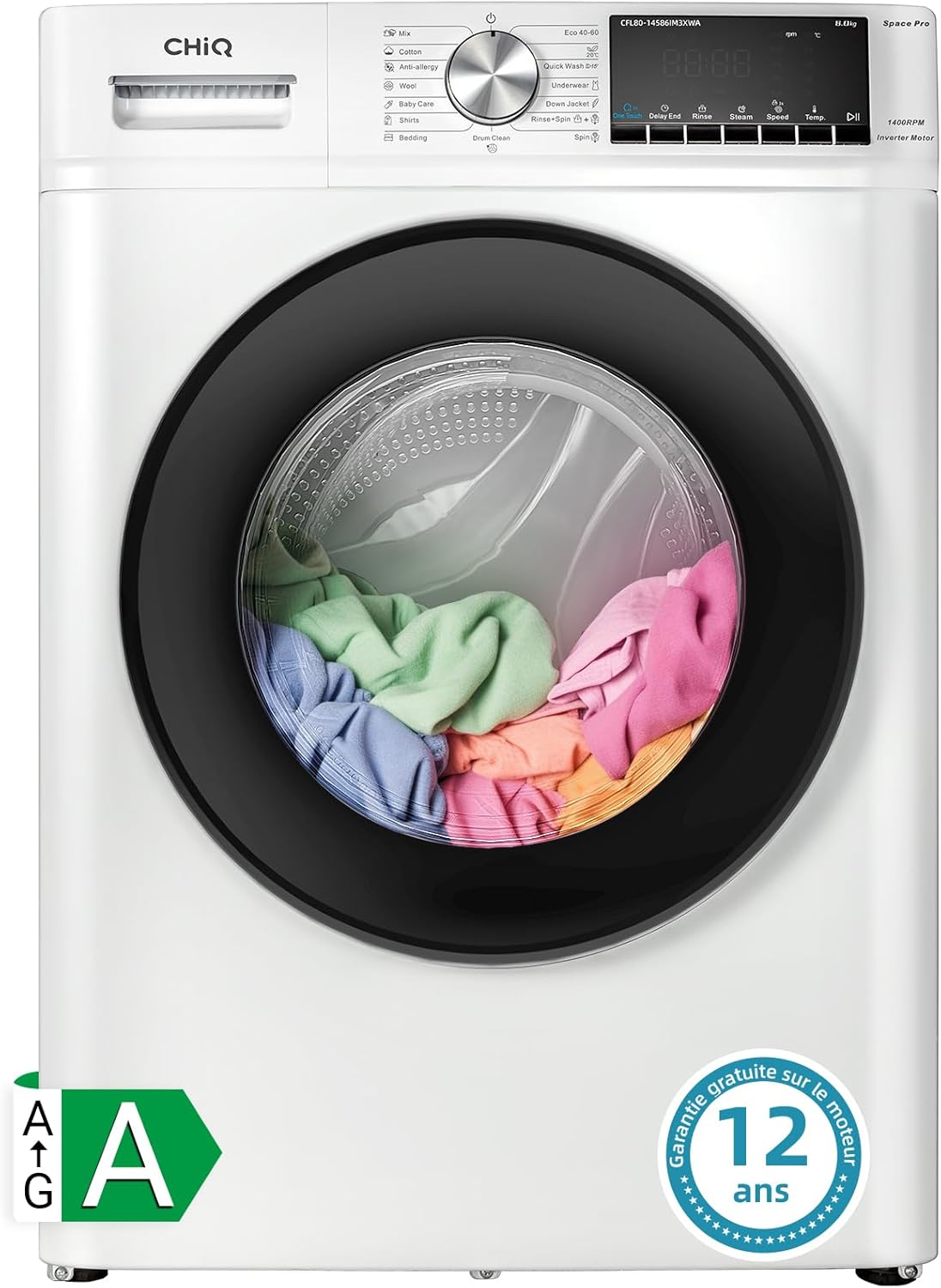 Lave-linge CHiQ CFL80-14586IM3XWA 1