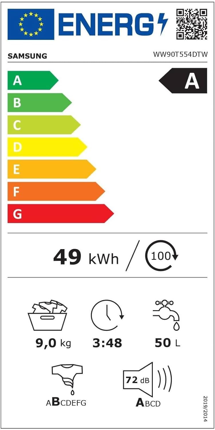 Lave-linge Samsung WW90T554DTW/S3 Série 5 8