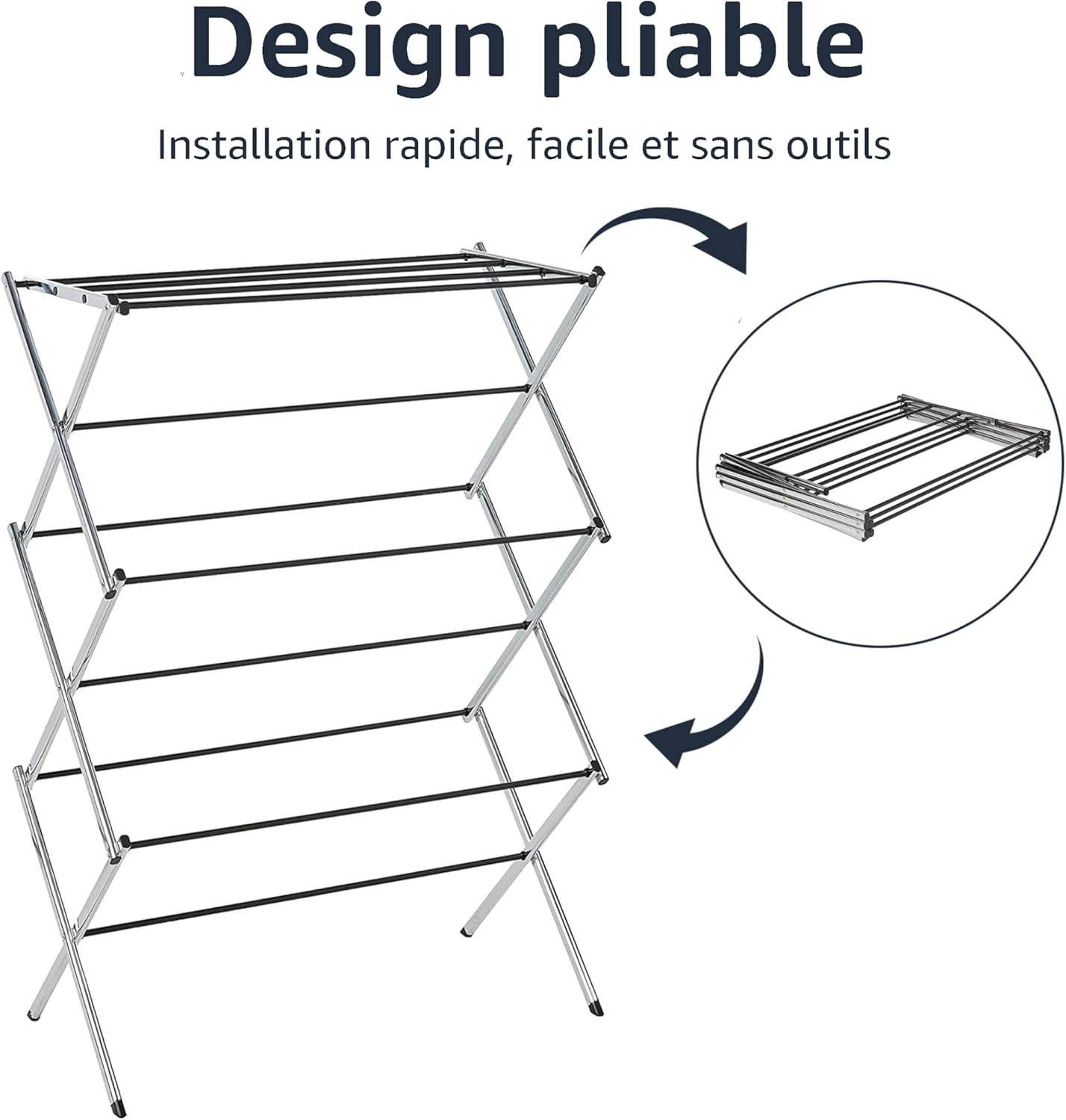 Étendoir à linge pliable Amazon Basics 4