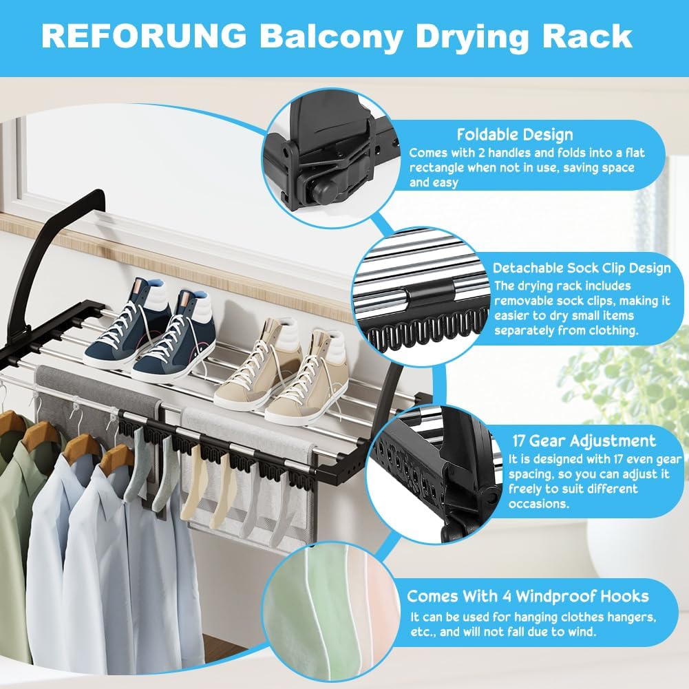 REFORUNG ÉTENDOIR À LINGE PLIABLE 4