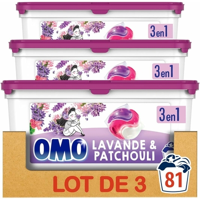 OMO LESSIVE CAPSULES 3-EN-1 LAVANDE & PATCHOULI