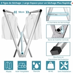 JAUREE Séchoir à Linge Pliable 5