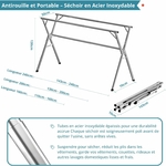 JAUREE Séchoir à Linge Pliable 6