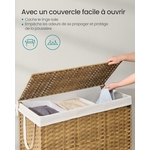 SONGMICS Panier Linge Rotin 3