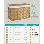 SONGMICS Panier Linge Rotin 6