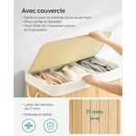 SONGMICS Panier Linge Bambou 3