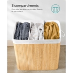 SONGMICS Panier Linge Bambou 5