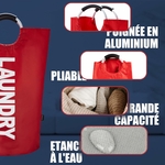 Caroeas Panier à Linge Pliable 90L 6