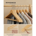 SONGMICS Cintres en Bois dÉrable 2